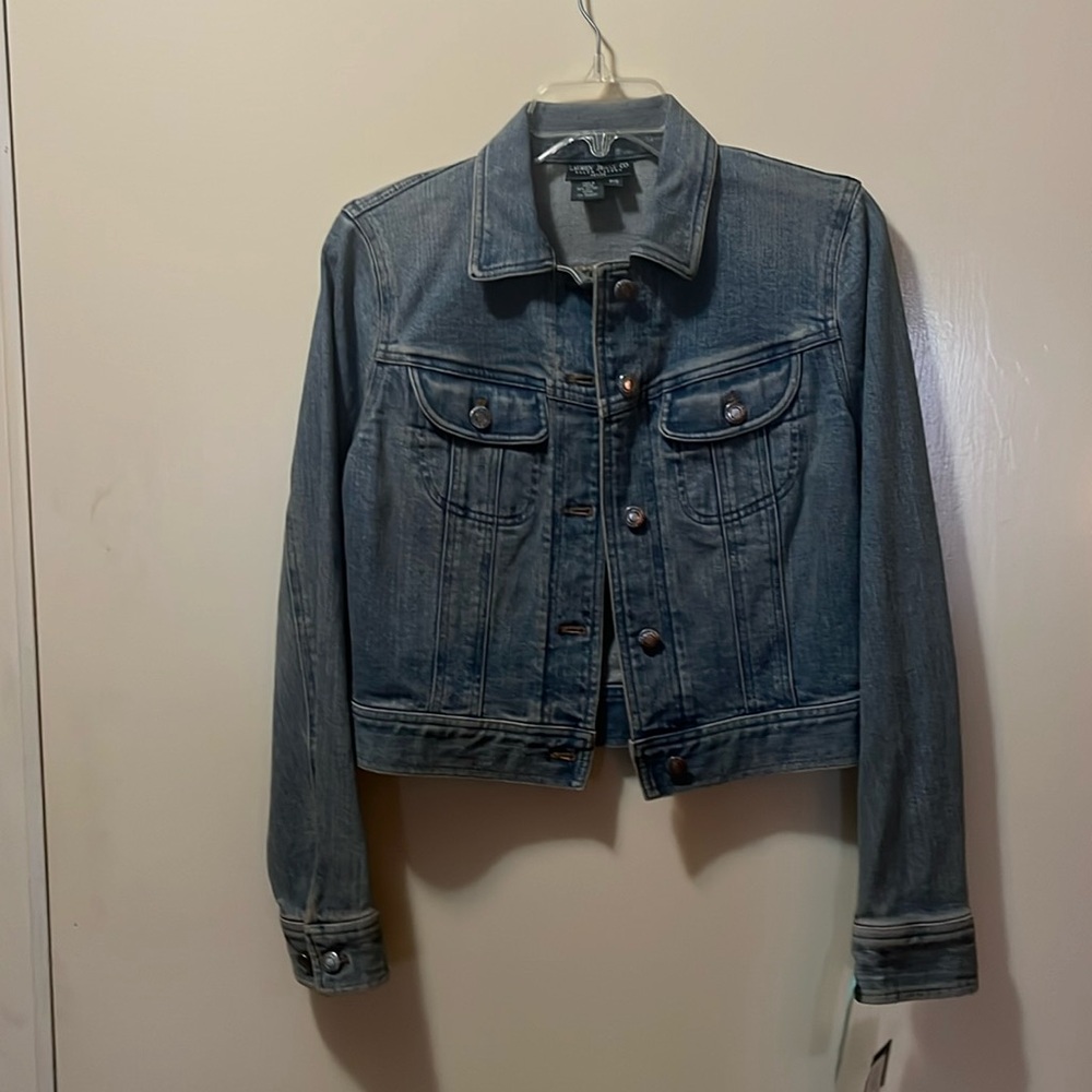 NWT Ralph Lauren P/S Faded Blue Denim Jean Jacket. Button Front.